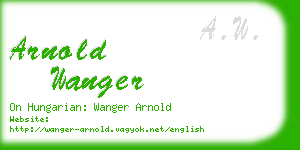 arnold wanger business card